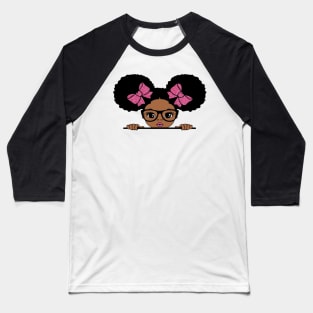 Peekaboo black girl Baseball T-Shirt